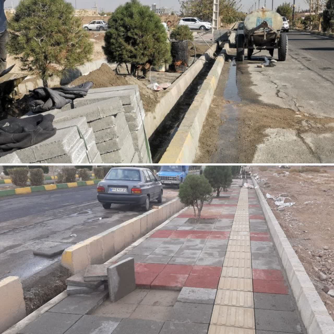 تداوم عملیات پیاده روسازی