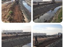 عملیات ایمن سازی کانال آب ری- ورامین در محدوده شهر قیامدشت آغاز شد