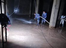 شستشوی مخزن ذخیره آب شرب عبدآباد شهر فردوسیه شهرستان شهریار