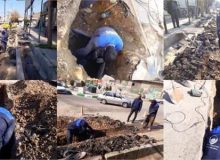 خیابان فلسطین به شبکه فاضلاب شهر متصل شد