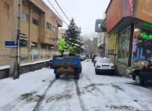 برف‌روبی و نمک‌پاشی شهر اوشان فشم میگون