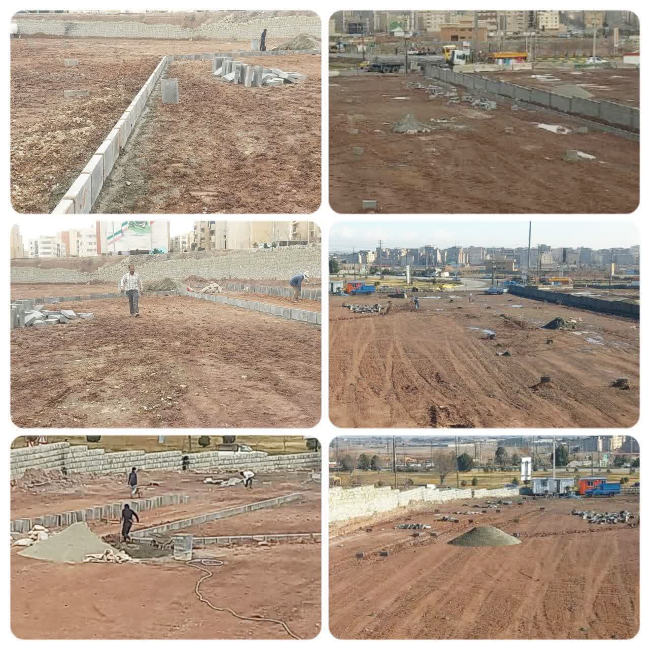 اجرای عملیات جدول گذاری پارک ترافیک کودک شهرداری رباط کریم
