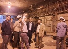 بازدید فاضل اسکندری از عملیات ساخت ایستگاه مترو چهاردانگه