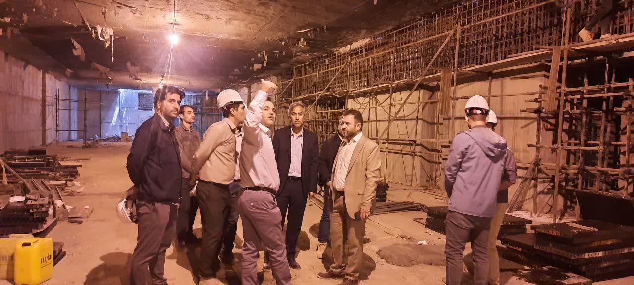 بازدید فاضل اسکندری از عملیات ساخت ایستگاه مترو چهاردانگه
