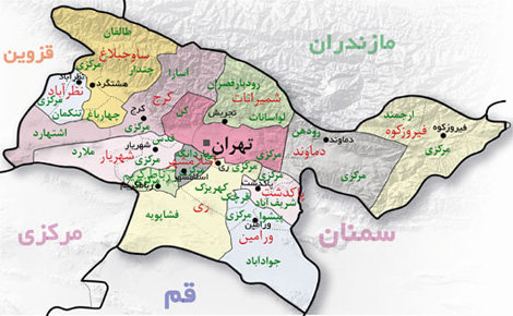 طرح جزئیات تقسیم تهران به ۲ استان شرقی و غربی در مجلس