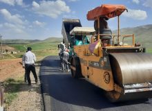 اجرای روکش آسفالتی محور روستایی قره‌بلاغ