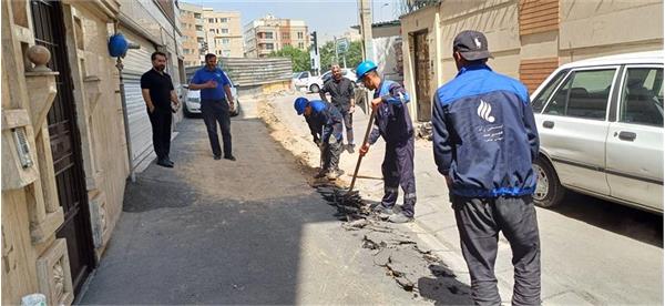 عملیات اصلاح و بازسازی شبکه توزیع در محدوده بزرگراه یادگار (ره) انجام شد