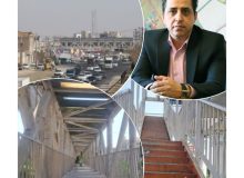 پل عابر پیاده تقاطع هفتم تیر تا ۱۰ روز آینده نصب می شود