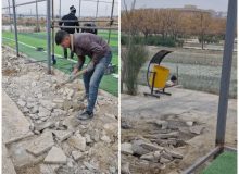 احداث یک پیاده راه دیگر در رباط کریم/ شهرداری رباط کریم کفپوش پیاده راه در بوستان ملل را آغاز کرد