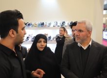 بازدید مسئولین بهارستان از نمایشگاه بزرگ کفش ایران / محصولات تولیدی بهارستان (شهرگلستان) در نمایشگاه کفش ایران درخشید