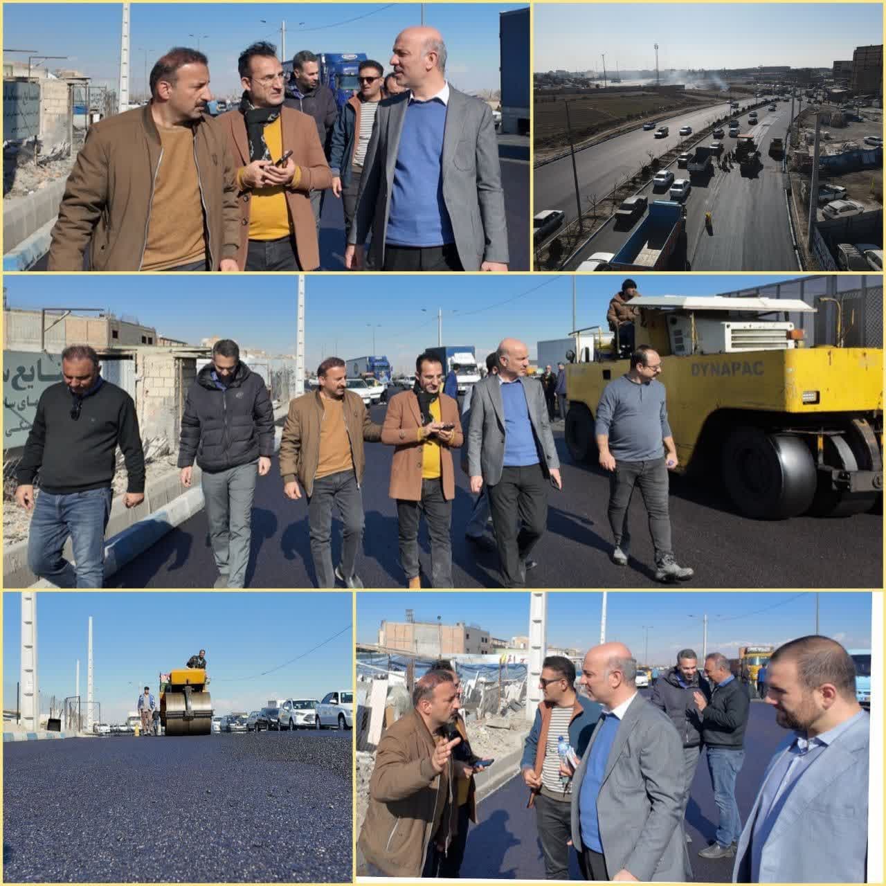 نهضت تحول در زیرساخت‌های نسیم‌شهر/ بازدید شهردار از عملیات گسترده آسفالت بلوار سربازان گمنام امام زمان (عج)