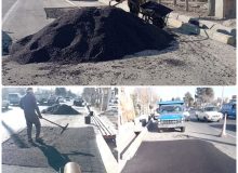 تداوم آبادانی در مناطق مختلف شهر/ عملیات لکه گیری آسفالت معابر اصلی شهر