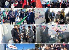 ایستگاه های فرهنگی و پذیرایی شهرداری پرند در راهپیمایی ۲۲ بهمن میزبان مردم