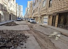 عملیات تخریب و زیرسازی آسفالت کوچه نگارستان ۱۷