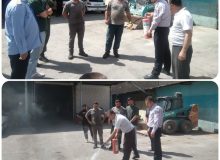 ✅ برگزاری کارگاه آموزش ایمنی و نحوه استفاده از خاموش‌کننده‌های دستی برای کارکنان واحد خدمات موتوری شهرداری صالحیه