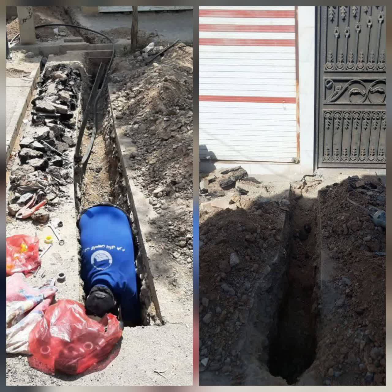 اصلاح و بازسازی خطوط و انشعابات فرسوده قدیمی در شبکه آبرسانی حصار امیر پاکدشت