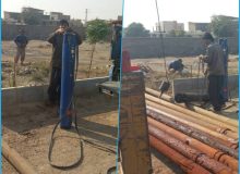 عملیات مهندسی مجددیک حلقه چاه آب آشامیدنی روستایی در پاکدشت