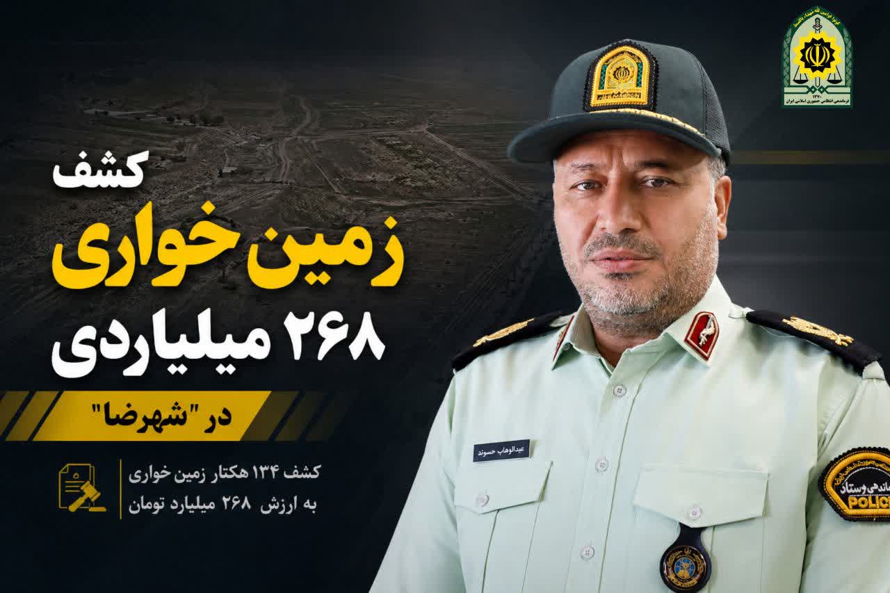 کشف زمين خواري ۲۶۸ميلياردي در شهرضا